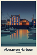 Aberaeron Harbour poster in Ceredigion, Wales