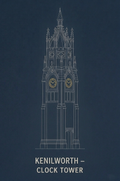 Kenilworth Clock Tower poster in Warwickshire