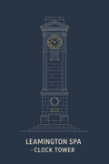Leamington Spa Clock Tower poster in Warwickshire