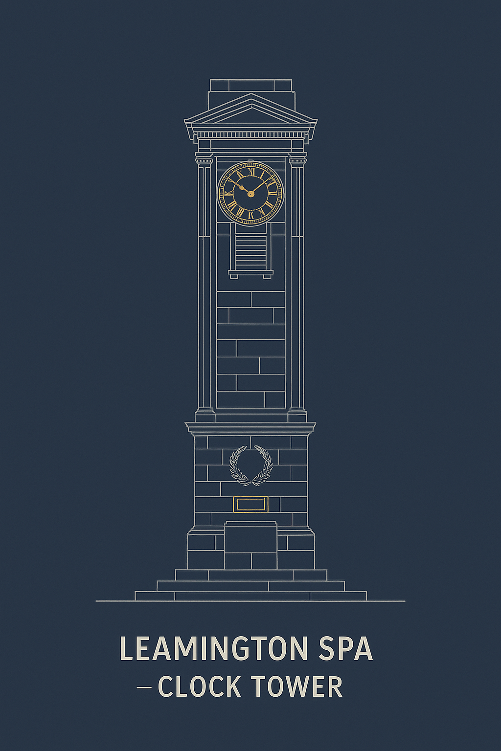 Leamington Spa Clock Tower poster in Warwickshire