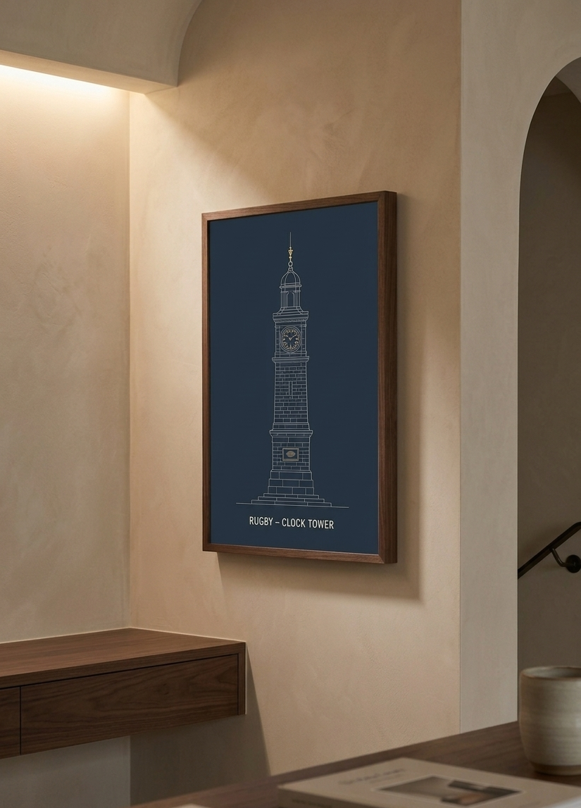 Rugby Clock Tower - Warwickshire Poster